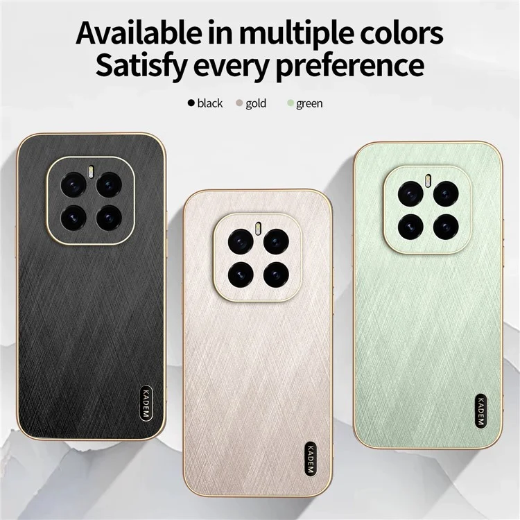 KADEM For Honor GT Pro Funda Electrochapado Textura de Seda PU + Cubierta Trasera de Teléfono TPU - Negro