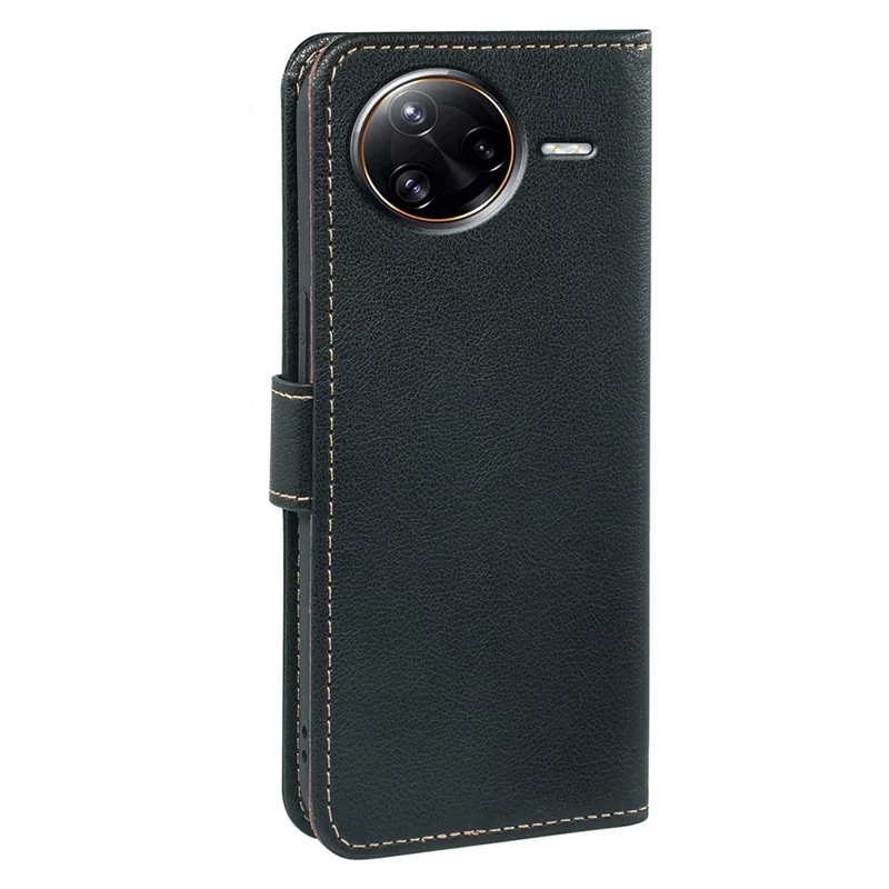 For Xiaomi Poco F7 Ultra 5G / Redmi K80 Pro 5G Case RFID Blocking Wallet Litchi Texture Leather Phone Cover Magnetic Clasp - Black
