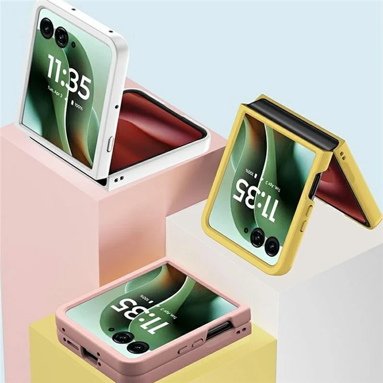 Cover per Motorola Razr 60 Ultra con Texture Soft-Touch, Cover Rigida Pieghevole - Verde Scuro