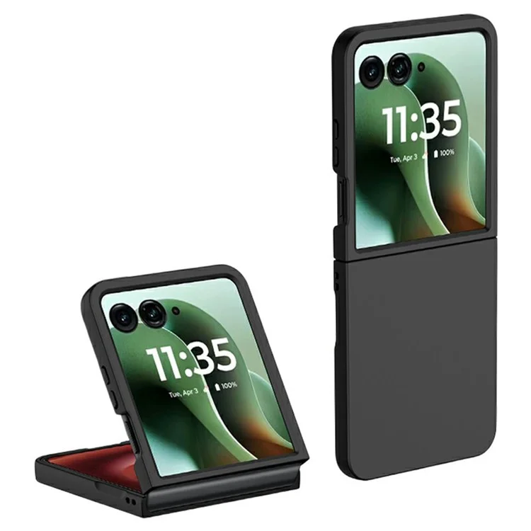Cover per Motorola Razr 60 Ultra con Texture Soft-Touch, Custodia Rigida Pieghevole - Nero