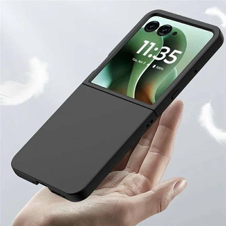 Cover per Motorola Razr 60 Ultra con Texture Soft-Touch, Custodia Rigida Pieghevole - Nero