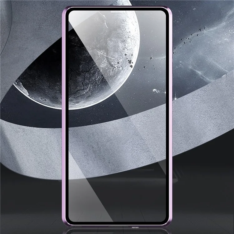 For Samsung Galaxy S25+ / S24+ Case Compatible with MagSafe Magnetic Adsorption Phone Cover with HD Tempered Glass Film - Purple