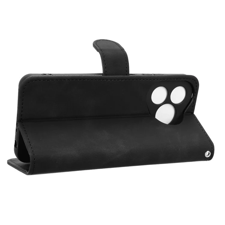 Para Ulefone Note 19 Capa de Couro Estilo Couro Antiderrapante Carteira Capa de Telefone Flip - Preto