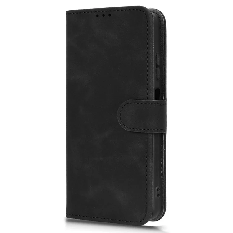 Para Ulefone Note 19 Capa de Couro Estilo Couro Antiderrapante Carteira Capa de Telefone Flip - Preto