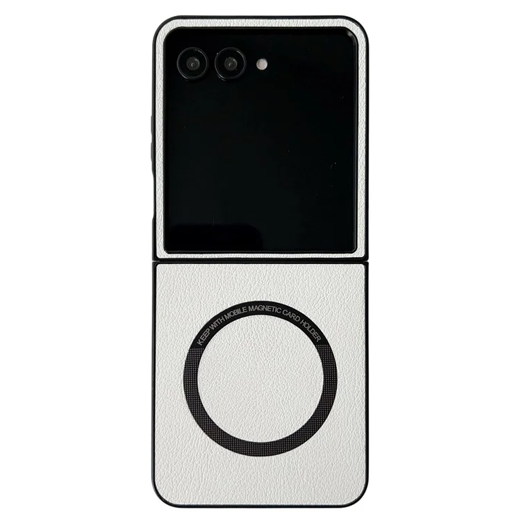 Per Motorola Razr 60 Ultra Custodia antiurto in pelle PU + Copertura PC compatibile con MagSafe - Bianco