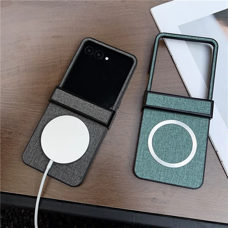Cover per Motorola Razr 60 Ultra Antiurto in PC + Tessuto Compatibile con MagSafe - Arancione
