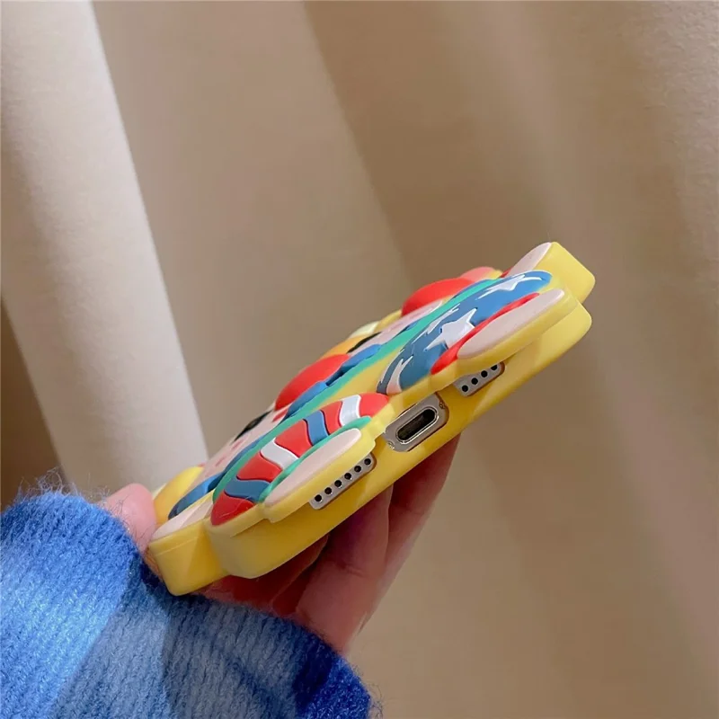 For iPhone 16 Pro Max Silicone Case Cute Joker Design Shockproof Phone Back Cover