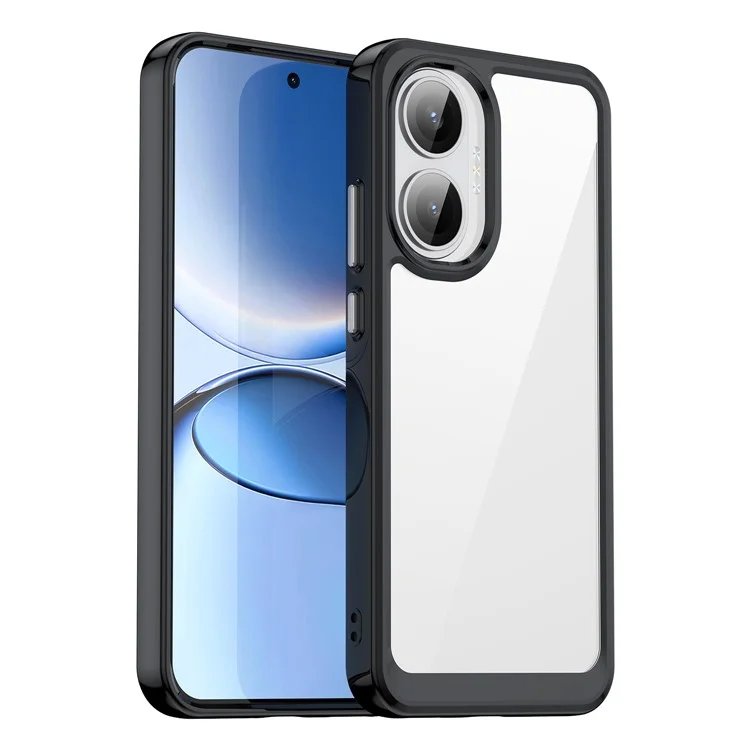 Чехол для Xiaomi Redmi Turbo 4 Pro 5G из ТПУ + акрила, прозрачный защитный чехол для телефона - Черный