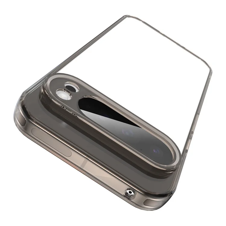 Capa para Google Pixel 9 Pro XL TPU + Capa traseira de telefone acrílica Antiamareladento - Preta