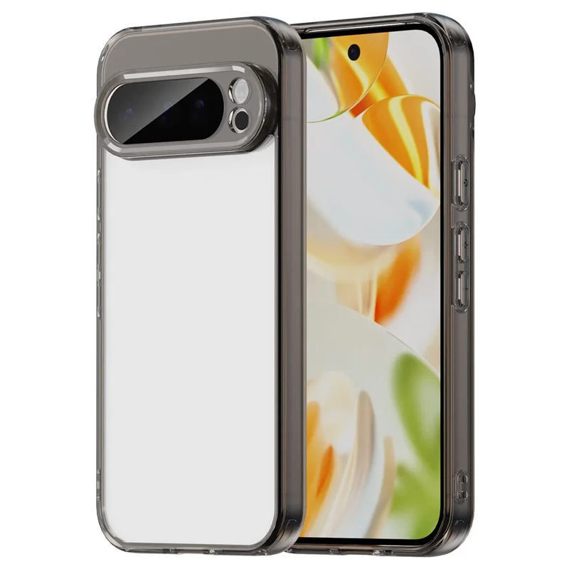 For Google Pixel 9 Pro Case TPU + Acrylic Phone Back Cover Anti Yellowing - Black