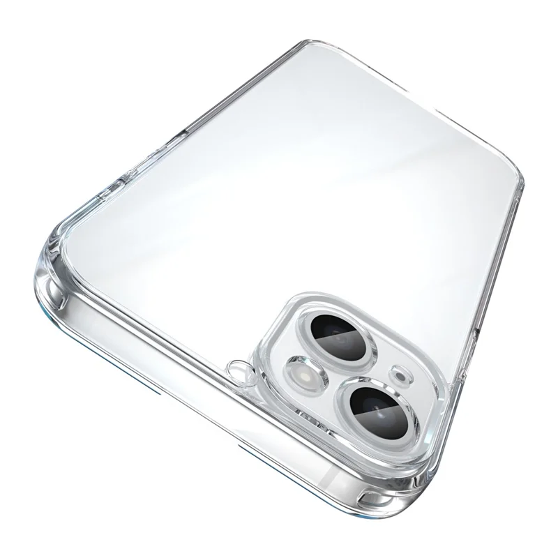 For iPhone 15 Case TPU + Acrylic Phone Back Cover Anti Yellowing - Transparent