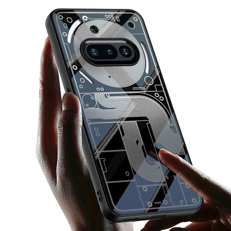 GKK For Nothing Phone (3a) Case Creative Pattern PC + TPU Skin Touch AG Phone Back Cover - Black