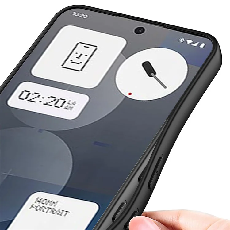 GKK For Nothing Phone (3a) Case Creative Pattern PC + TPU Skin Touch AG Phone Back Cover - Black