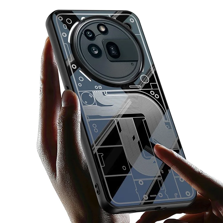 GKK For Nothing Phone (3a) Pro Case Creative Pattern PC + TPU Skin Touch AG Phone Back Cover - Black