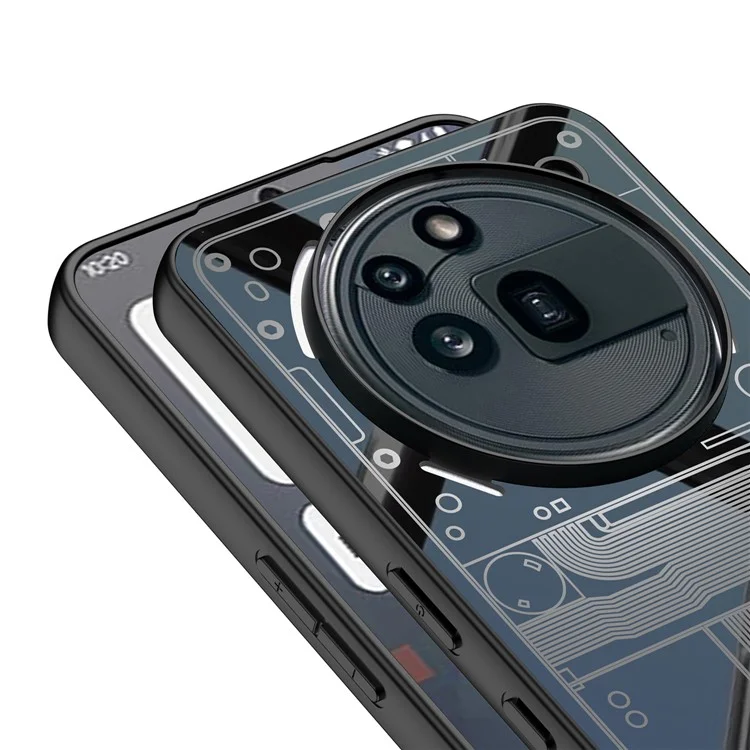 GKK For Nothing Phone (3a) Pro Case Creative Pattern PC + TPU Skin Touch AG Phone Back Cover - Black