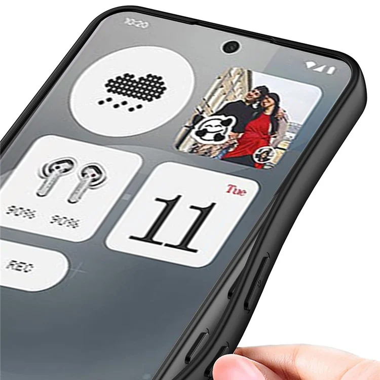 GKK For Nothing Phone (3a) Pro Case Creative Pattern PC + TPU Skin Touch AG Phone Back Cover - Black