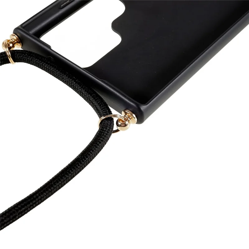 Bulk Purchasing For Samsung Galaxy S24 Ultra Eco Friendly Case with Lanyard Compostable Wheat Straw+TPU Phone Cover - Black