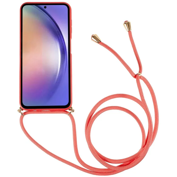 Acquisto all'ingrosso per Cover per Samsung Galaxy A26 5G Ecologica con Laccetto, Compostabile in Paglia di Grano+TPU - Rosso