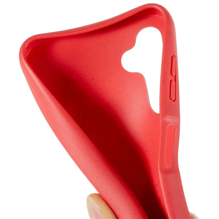 Acquisto all'ingrosso per Cover per Samsung Galaxy A26 5G Ecologica con Laccetto, Compostabile in Paglia di Grano+TPU - Rosso