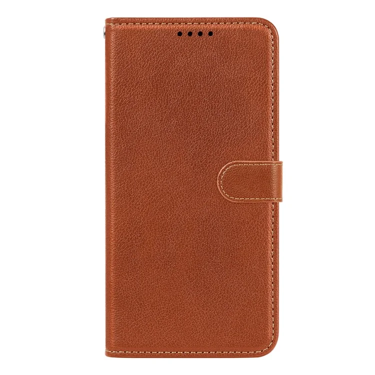 Capa do Telefone For Nothing CMF Phone 2 Pro com Carteira Bloqueadora de RFID, Textura de Couro Estilo Couro de Lichia, Fecho Magnético - Marrom