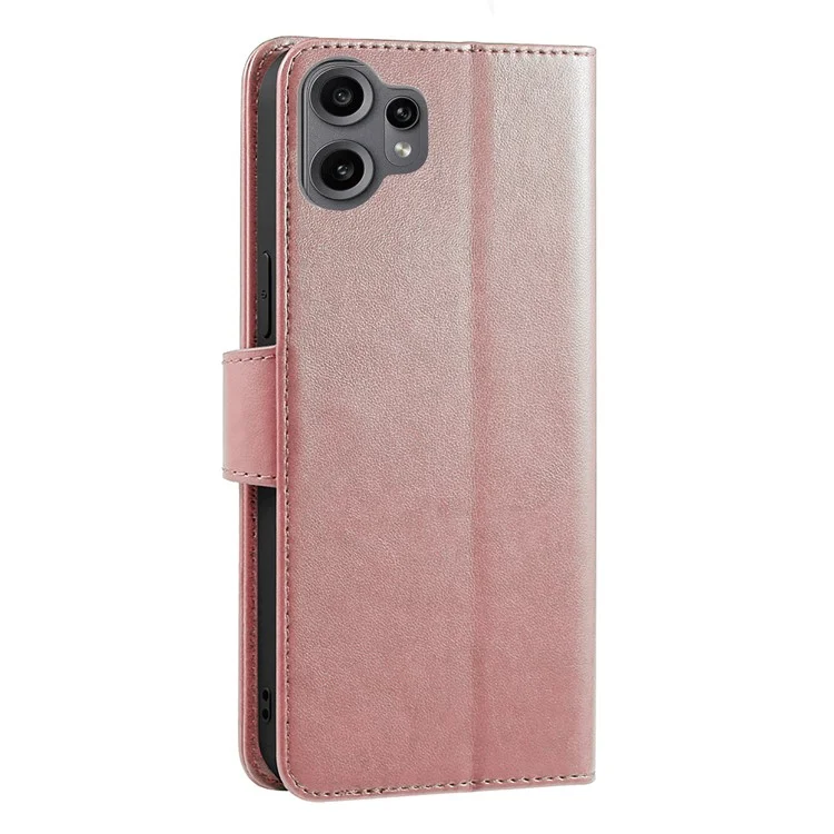 For Nothing CMF Phone 2 Pro Case Stand Card Holder Wallet Leather Phone Cover - Rose Gold
