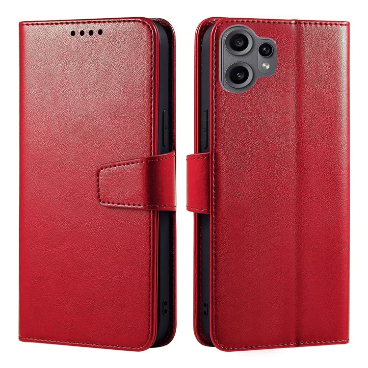 Per Nulla CMF Phone 2 Pro Custodia Stand Porta Carte Portafoglio Custodia in Pelle per Telefono - Rosso
