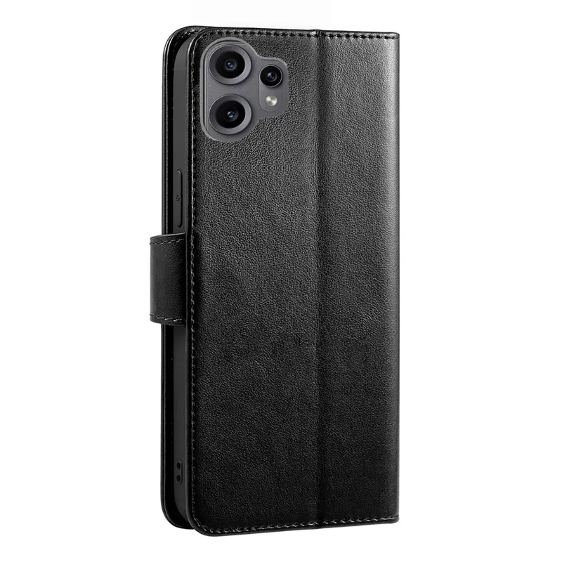 For Nothing CMF Phone 2 Pro Case Stand Card Holder Wallet Leather Phone Cover - Black