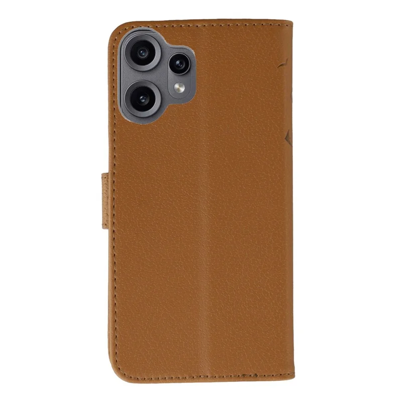 For Nothing CMF Phone 2 Pro Case Feather Imprint PU Leather Wallet Phone Cover - Brown