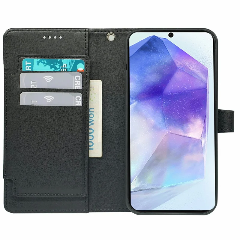 For Google Pixel 10 Pro / Pixel 10 Case with 9 Card Slots PU Leather Stand Phone Cover - Black
