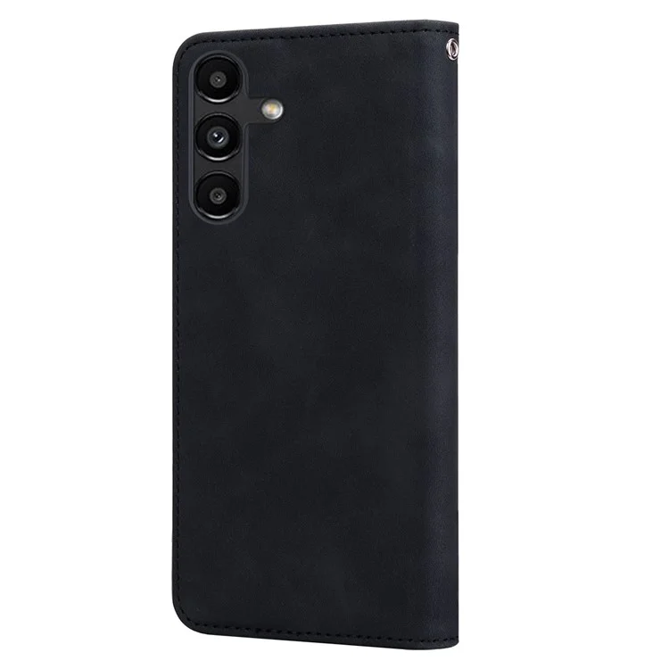 Funda de Estilo Empresarial para Samsung Galaxy A35 5G con Cierre Magnético y Correa de Cuero - Negro