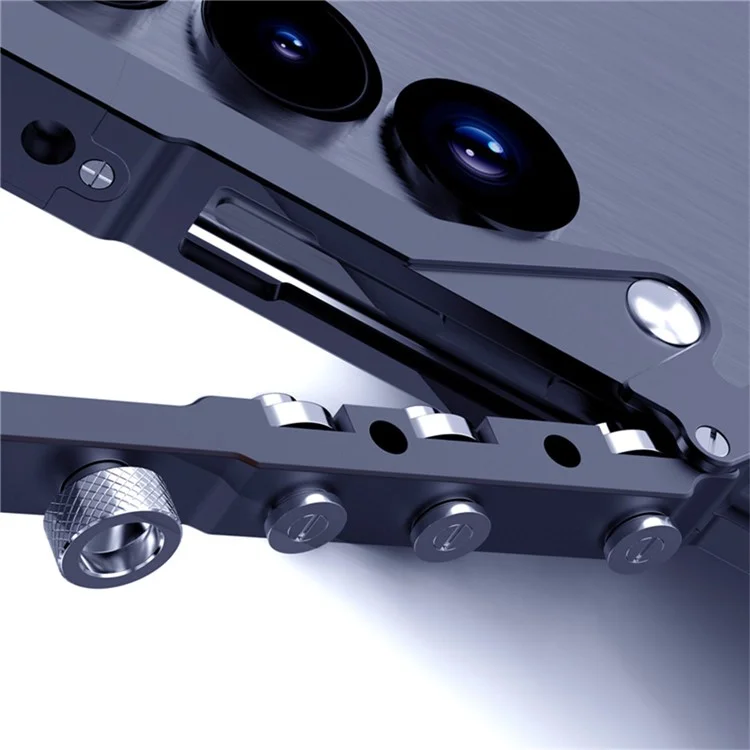 Étui Pare-chocs pour Samsung Galaxy S25 Ultra Boîtier de téléphone en alliage d'aluminium métal - Noir
