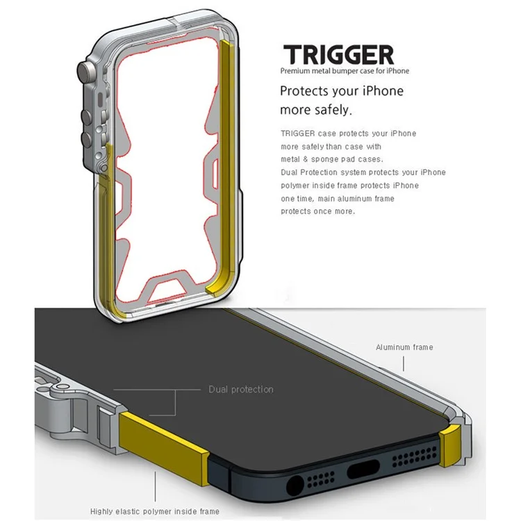 Funda Parachoques de Aluminio para vivo X200 Ultra 5G - Carcasa Metálica en Plata