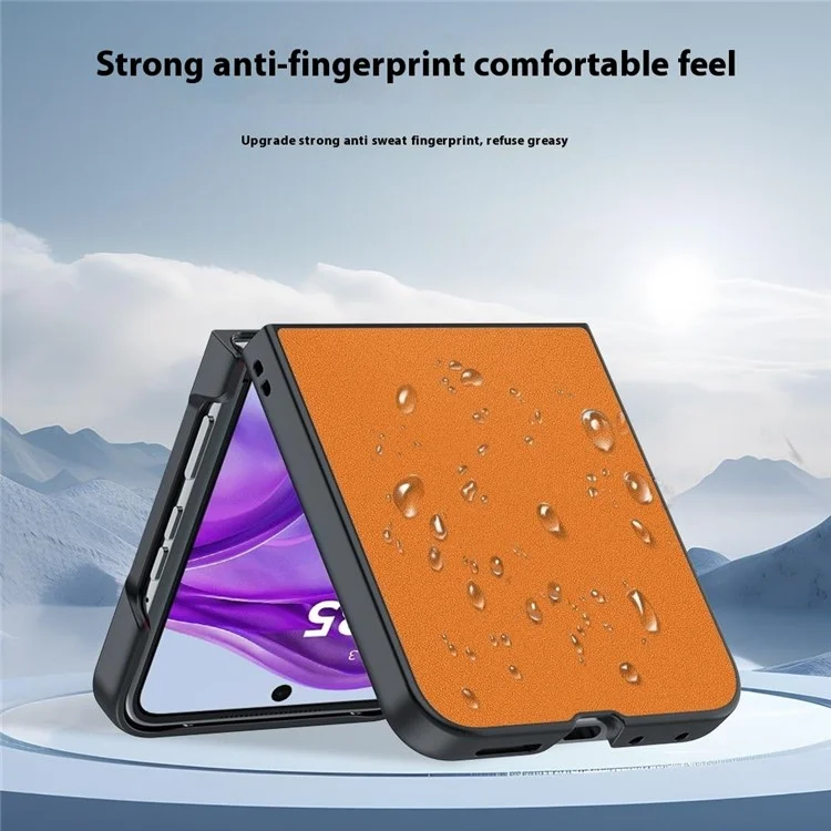 Für Motorola Razr 60 Ultra Hülle Slim Leder beschichtetes hartes PC Klapp-Handyhülle - Schwarz