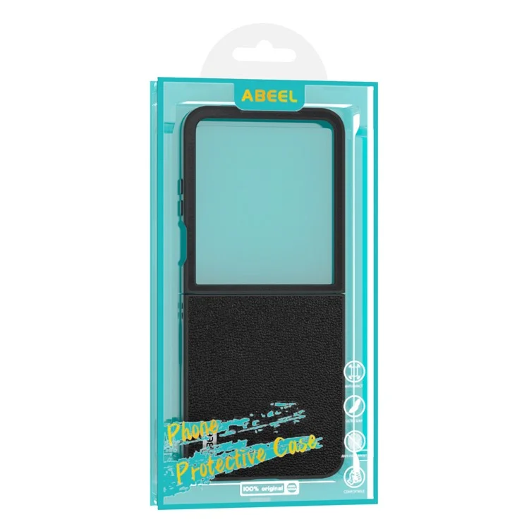 ABEEL per Motorola Razr 60 Ultra Cover - Custodia in Vera Pelle di Mucca con Rivestimento Elettrolitico - Rosso