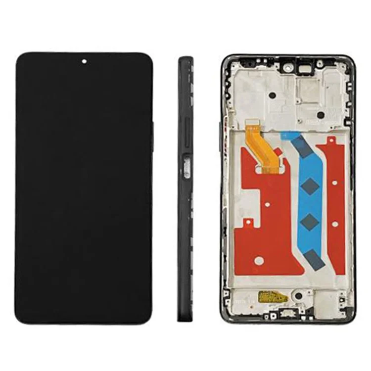 For Honor Magic4 Lite 5G (ANY-LX1  /  ANY-LX2  /  ANY-LX3) Grade C LCD Screen and Digitizer Assembly + Frame Replacement Part (Without Logo) - Black