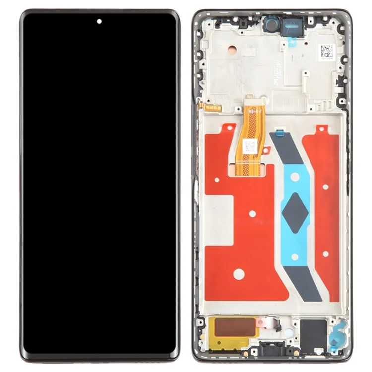 Für Honor Magic5 Lite 5G OEM-Qualität S OLED-Bildschirm und Digitizer-Einheit + Rahmen (Ohne Logo) - Schwarz