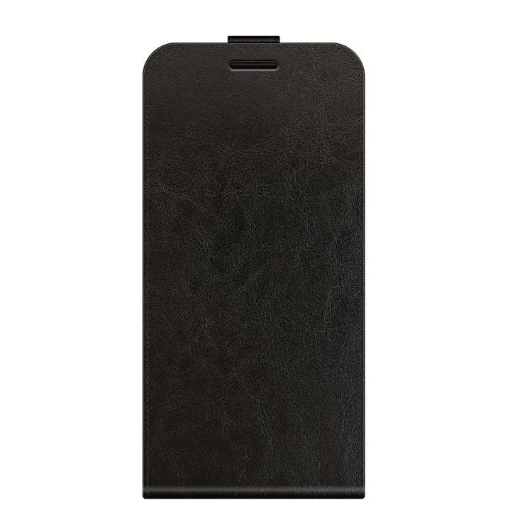 Pour Xiaomi Redmi Note 10 4G / Note 10S 4G / Poco M5s 4G PU Cuir Vertical Flip Téléphone Crazy Horse Texture Texture Carte Holder Anti-drop Cover - le Noir