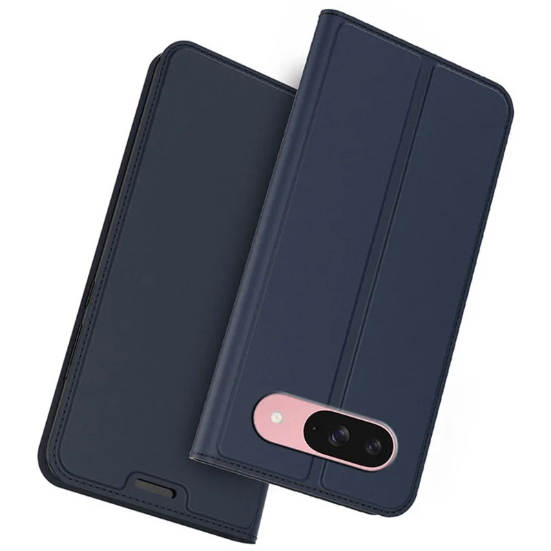For Google Pixel 10 Pro / Pixel 10 Case PU Leather Phone Cover with Card Holder Stand - Blue