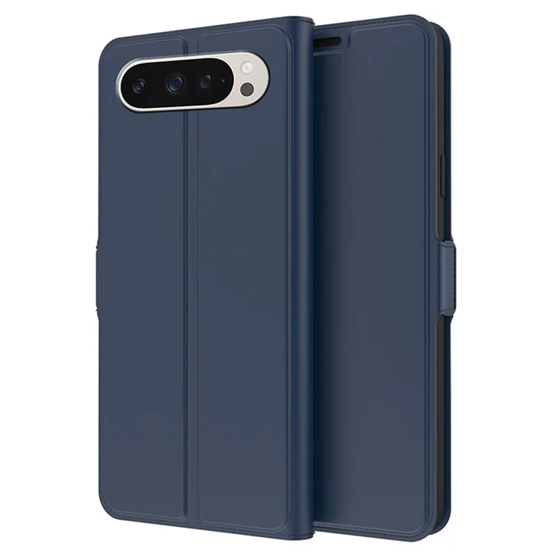 For Google Pixel 10 Pro XL Case Shockproof TPU Inner Shell Leather Phone Cover Card Slot - Blue