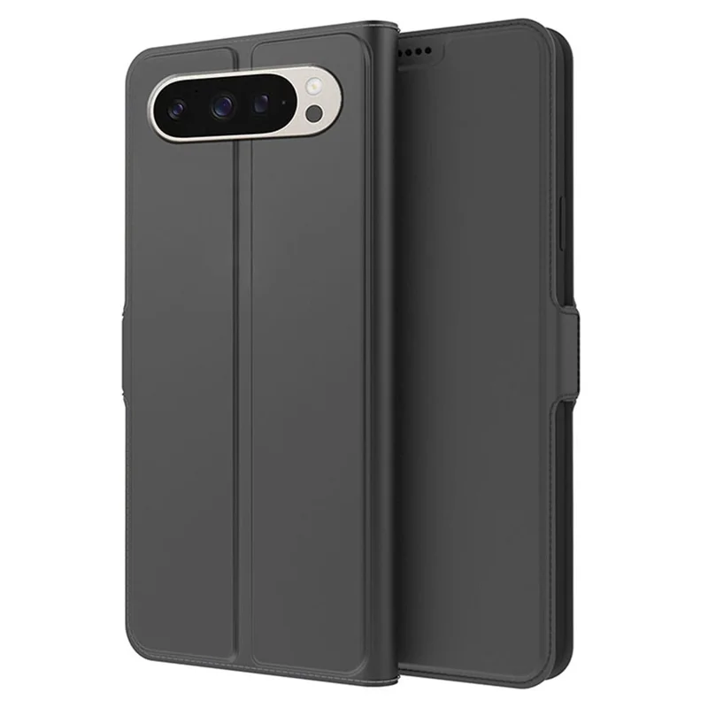 For Google Pixel 10 Pro XL Case Shockproof TPU Inner Shell Leather Phone Cover Card Slot - Black