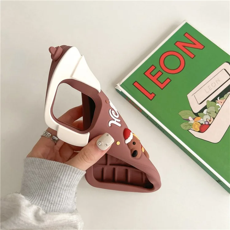 For iPhone 16 Pro Max Silicone Case Cute Dachshund Coffee Cup Design Shockproof Phone Back Cover