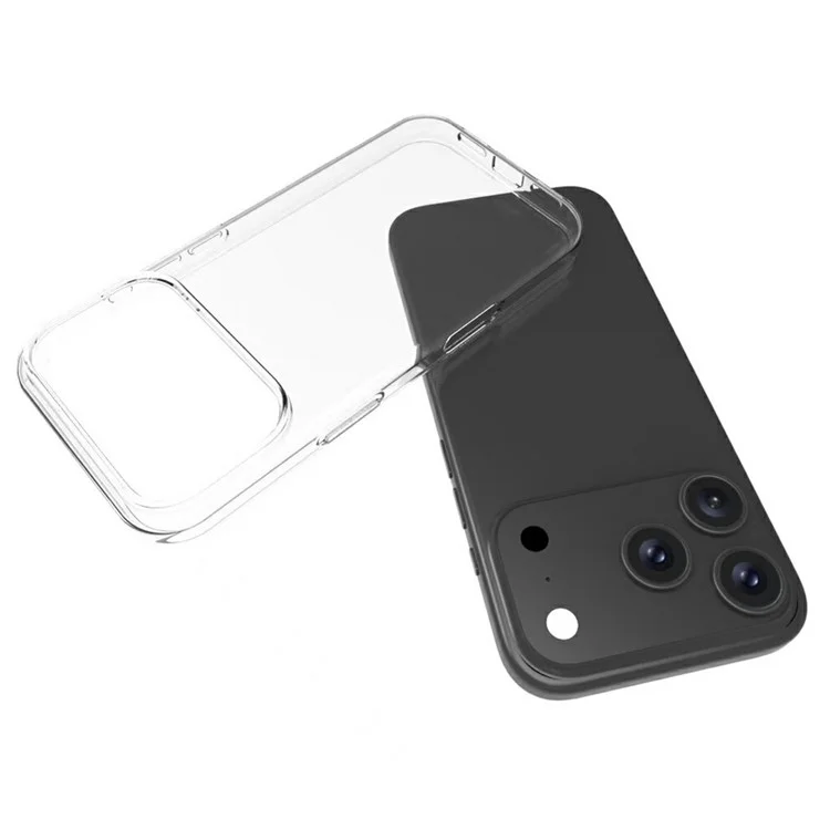 Чехол для iPhone 17 Pro с защитой от отпечатков пальцев, прозрачный TPU-чехол