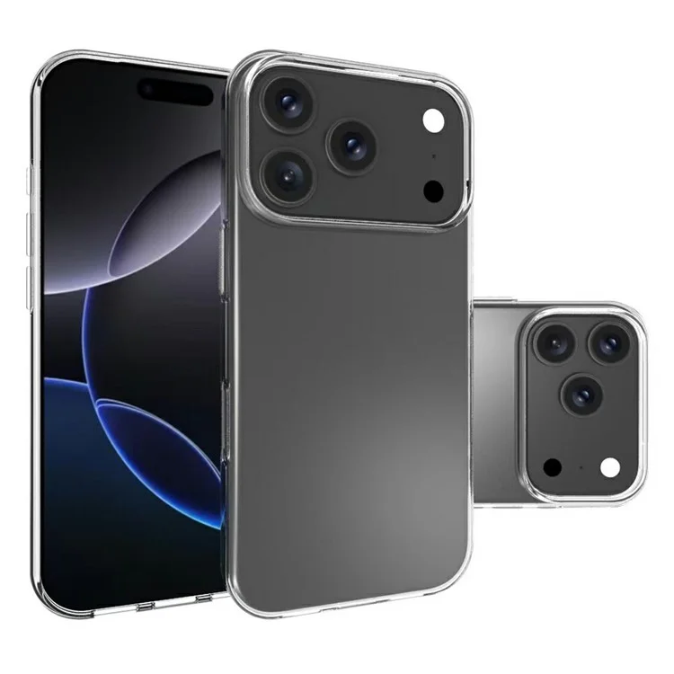 Чехол для iPhone 17 Pro Max с защитой от отпечатков пальцев, прозрачный TPU-чехол