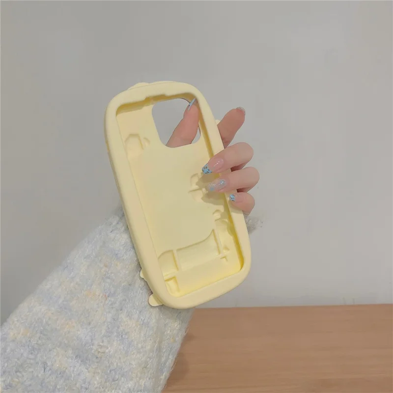 For iPhone 16 Pro Max Silicone Case Cute Skateboarding Dachshund Design Shockproof Phone Back Cover