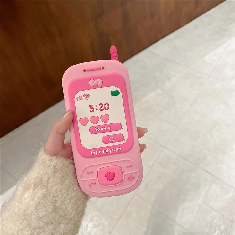 For iPhone 16 Pro Max Silicone Case Sliding Phone Design Shockproof Phone Back Cover with Mirror