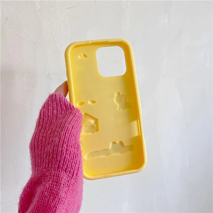 Cover per iPhone 16 Pro Max in Silicone con Design di Animali da Fattoria Carino - Custodia Antiurto per Smartphone