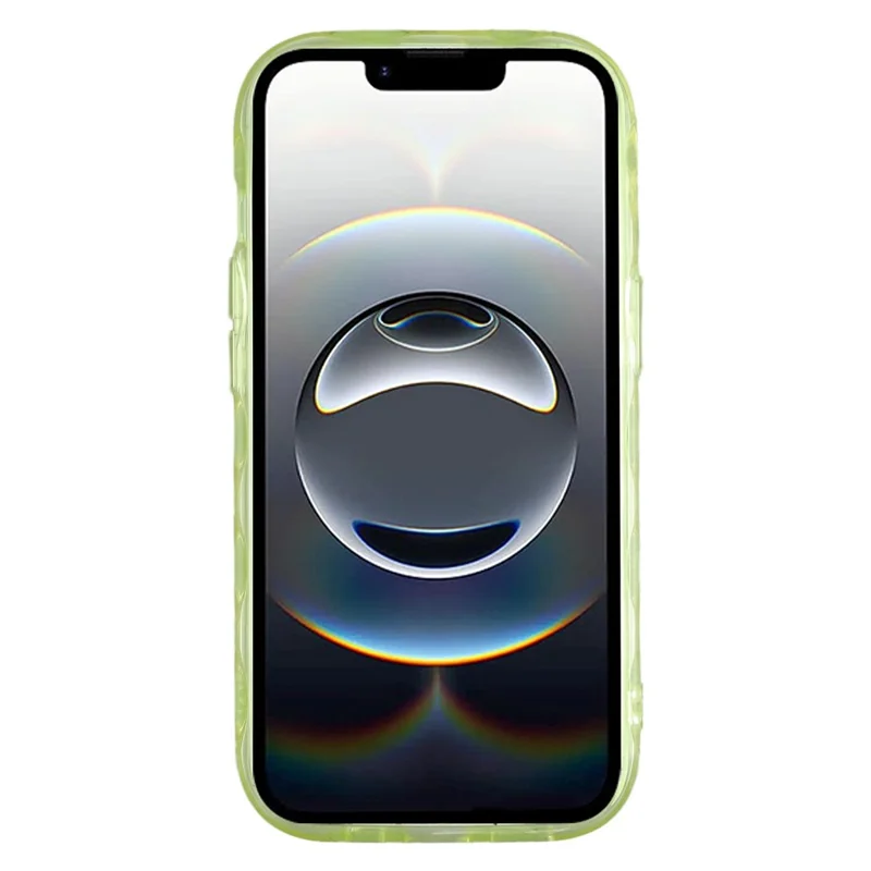 For iPhone 16e Case Inner Wave Pattern TPU + Acrylic Phone Cover - Yellow