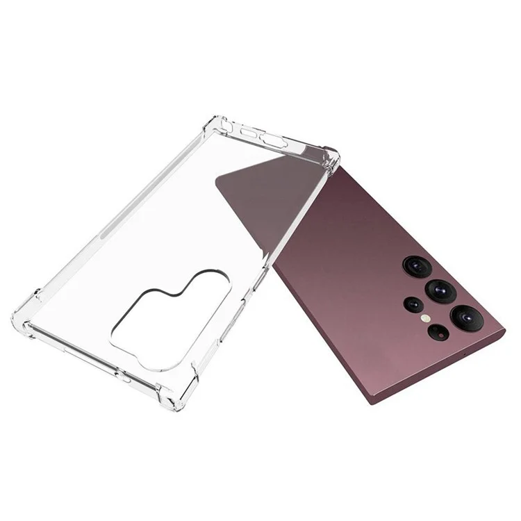 Для Samsung Galaxy S23 Ultra Shock Absorbing Soft TPU Phone Case Non-slip Anti-scratch Mobile Phone Back Cover