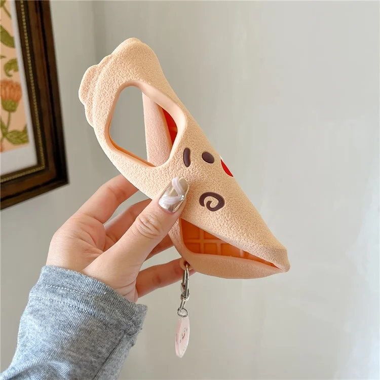 For iPhone 16 Pro Max Silicone Case Cute Lotus Root Design Shockproof Phone Back Cover with Charm