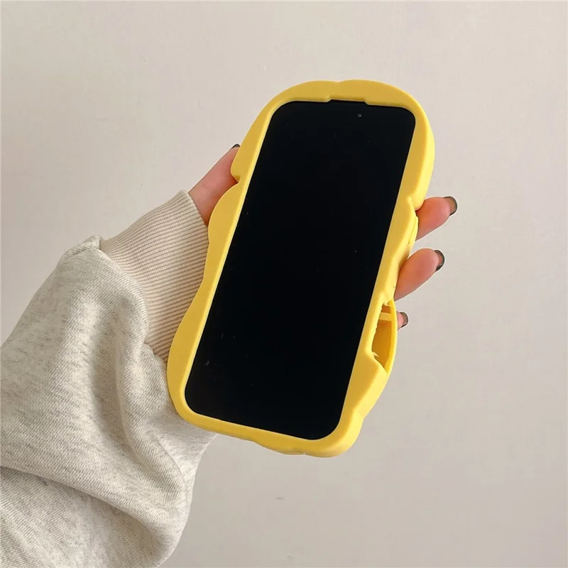 For iPhone 16 Pro Silicone Case Cute Chicken Design Shockproof Phone Back Cover